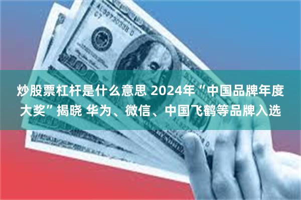 炒股票杠杆是什么意思 2024年“中国品牌年度大奖”揭晓 华为、微信、中国飞鹤等品牌入选